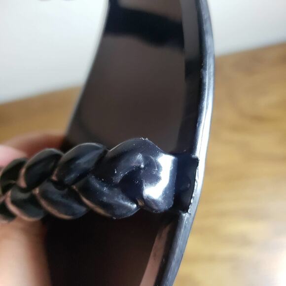 Stuart Weitzman Braida Sawyer Jelly Sandals Beach Ready Size 8 Black Sandals - Picture 7 of 13